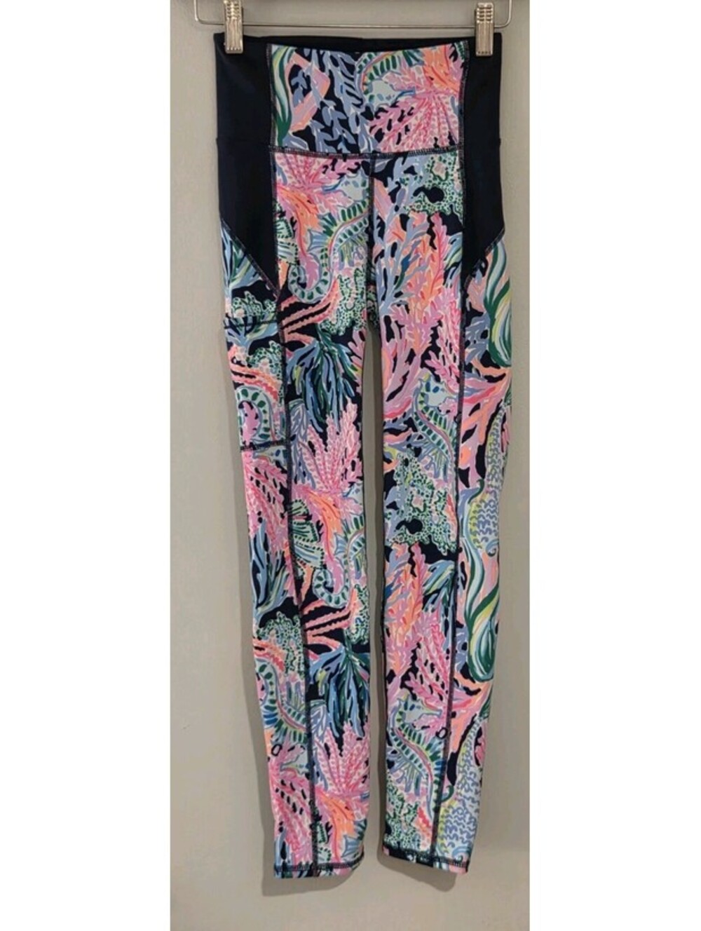 Lilly Pulitzer XXS Weekender High Rise Midi Leggings Bringing Mermaid Back Lux
